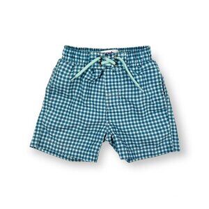 Beach Bros. Blue Gingham Swim Trunks